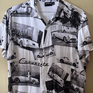 Chemistry Black and White Corvette Print  Shirt